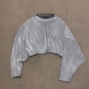 plt mock neck cropped sweater
